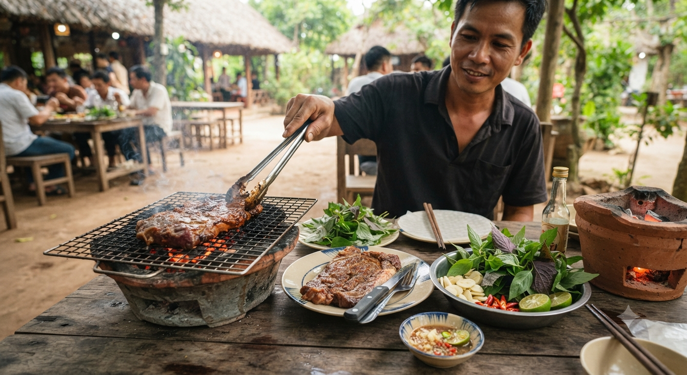 Bò tơ nướng mọi/nướng tảng - Hương vị nguyên bản khó cưỡng